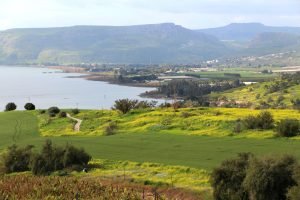 Pad vanaf de Berg der Zaligsprekingen naar Tabgha, in februari