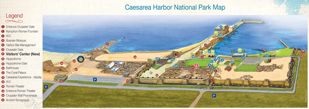 Overzichtskaart van Caesarea